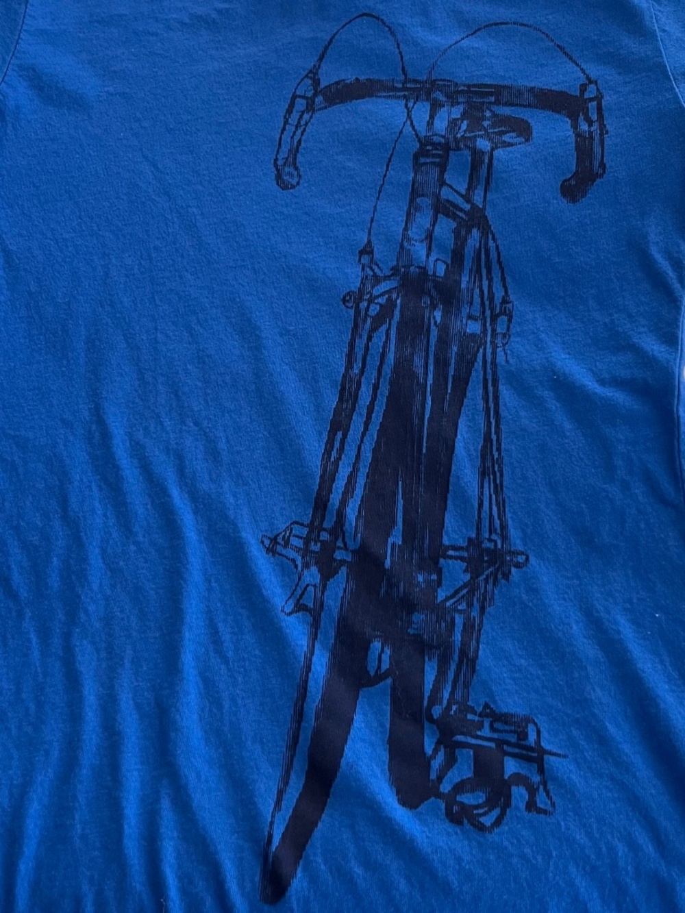 Unique artisan bicycle art tee. Oversized print, fitted tee.